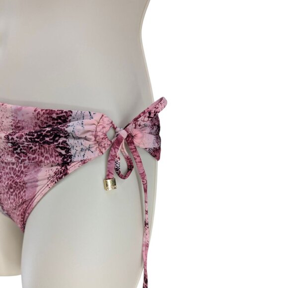 Despi 2 Piece Bikini Swimsuit Womens Pink Snake Bandeau Convertible Top Sz S/M - Picture 8 of 10